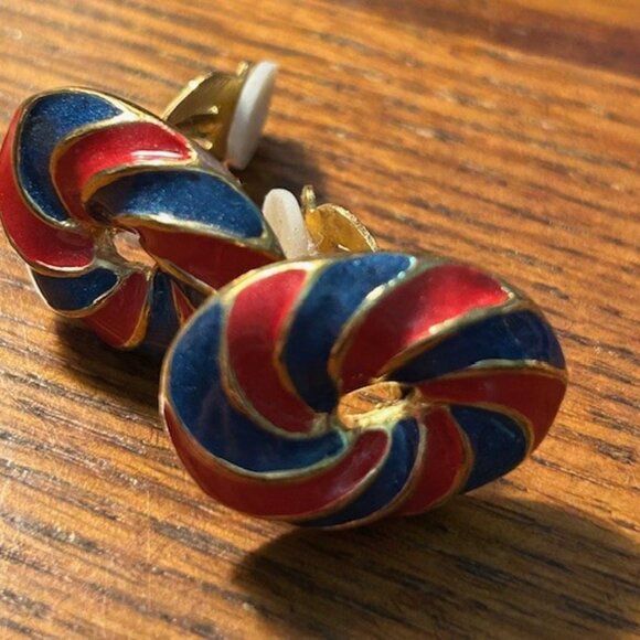 5 Pair of beautiful, colorful, clip earrings - Picture 2 of 10